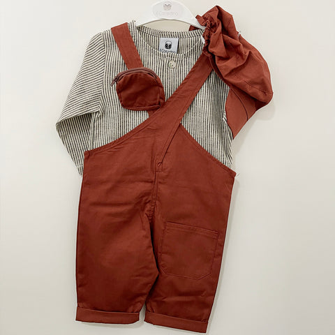 Salopette con camicia Il Corredino
