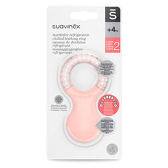 Suavinex Massaggiagengive Refrigerante, a Partire da 4 mesi, Anello da Dentizione Rinfrescante, con Rilievi
