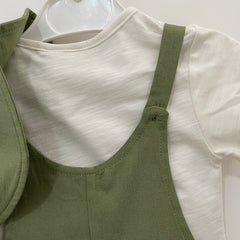Salopette con t-shirt Il Corredino