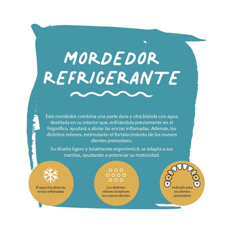 Suavinex Massaggiagengive Refrigerante, a Partire da 4 mesi, Anello da Dentizione Rinfrescante, con Rilievi