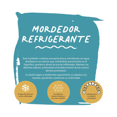 Suavinex Massaggiagengive Refrigerante, a Partire da 4 mesi, Anello da Dentizione Rinfrescante, con Rilievi
