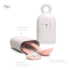 Suavinex-Set Portaposate con Cucchiaio e Reggi Bavaglio