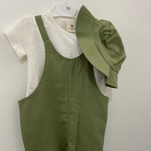 Salopette con t-shirt Il Corredino
