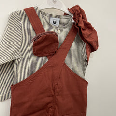 Salopette con camicia Il Corredino