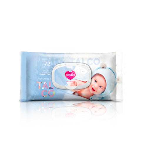 SALVIETTINE DEALO IGIENIZZANTI BABY TALCO 72PZ
