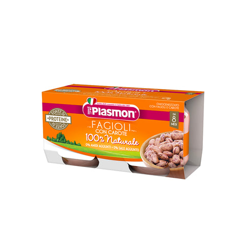 Plasmon Omogeneizzato Fagioli E Carote 2X80gr