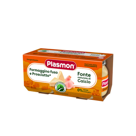 Plasmon Omogeneizzato Formaggino Fuso e Prosciutto 2x80gr