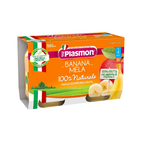 PLASMON OMOGENEIZZATO BANANA/MELA 6 X 104 G