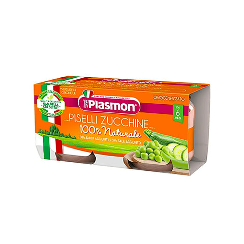 Plasmon Omogeneizzato Piselli e Zucchine - 2x80gr