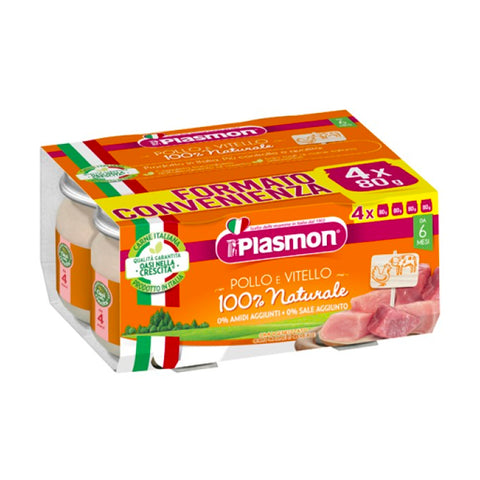 Plasmon Omogeneizzato Vitello E Pollo 4 X 80 Grammi