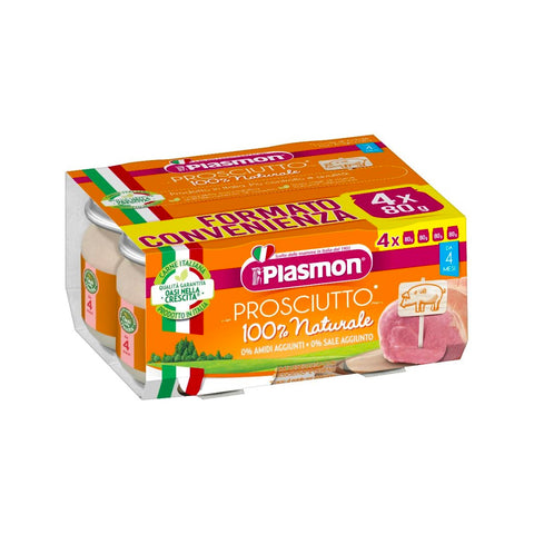 PLASMON OMOGENEIZZATO PROSCIUTTO COTTO 4 X 80 G